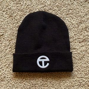Telfar Embroidered Black Beanie Unisex - Great Condition/Like New
